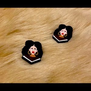 NWT (Set of 2) Afro Latina Shoe Charms